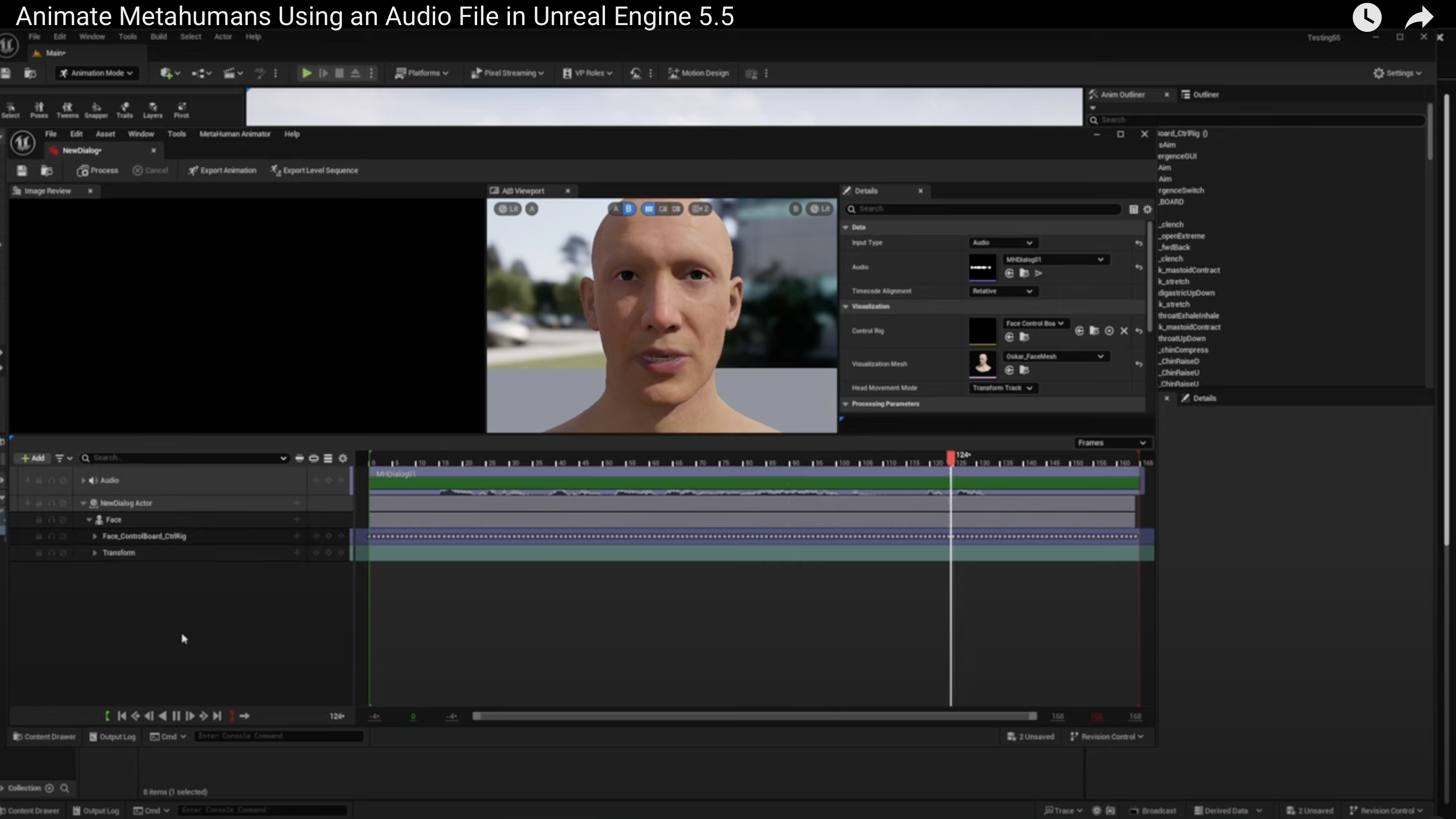 Animate MetaHuman with Audio File